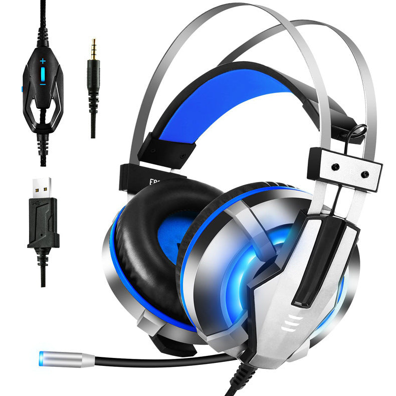 Casque gaming lumineux avec arceau