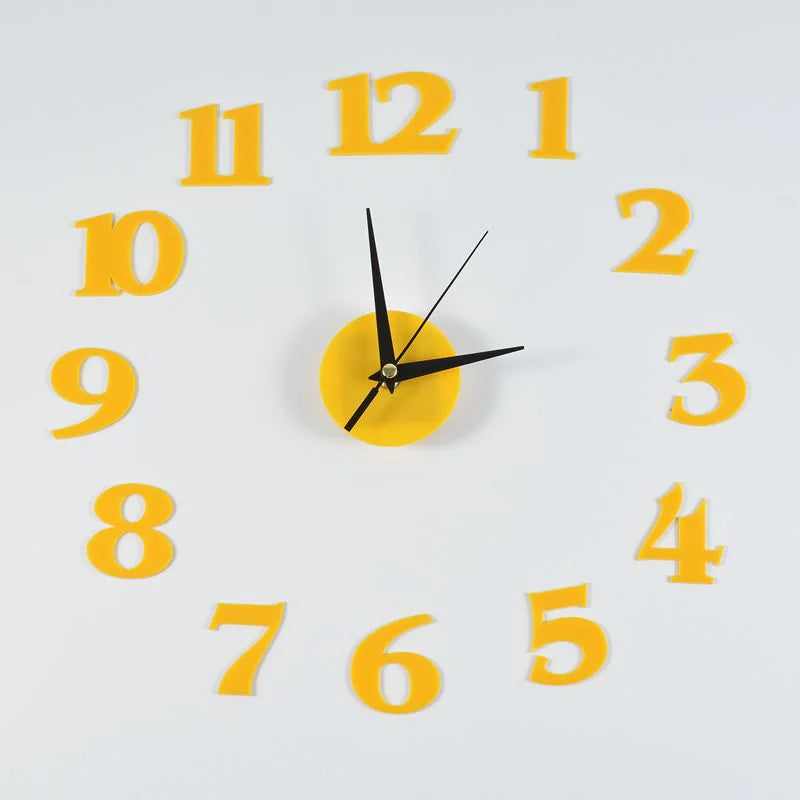 Horloge murale miroir en acrylique au design créatif