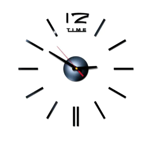 Horloge murale miroir en acrylique au design créatif