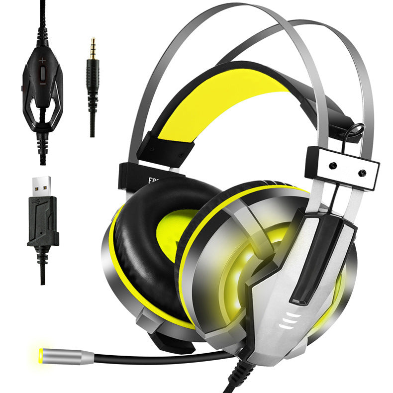 Casque gaming lumineux avec arceau