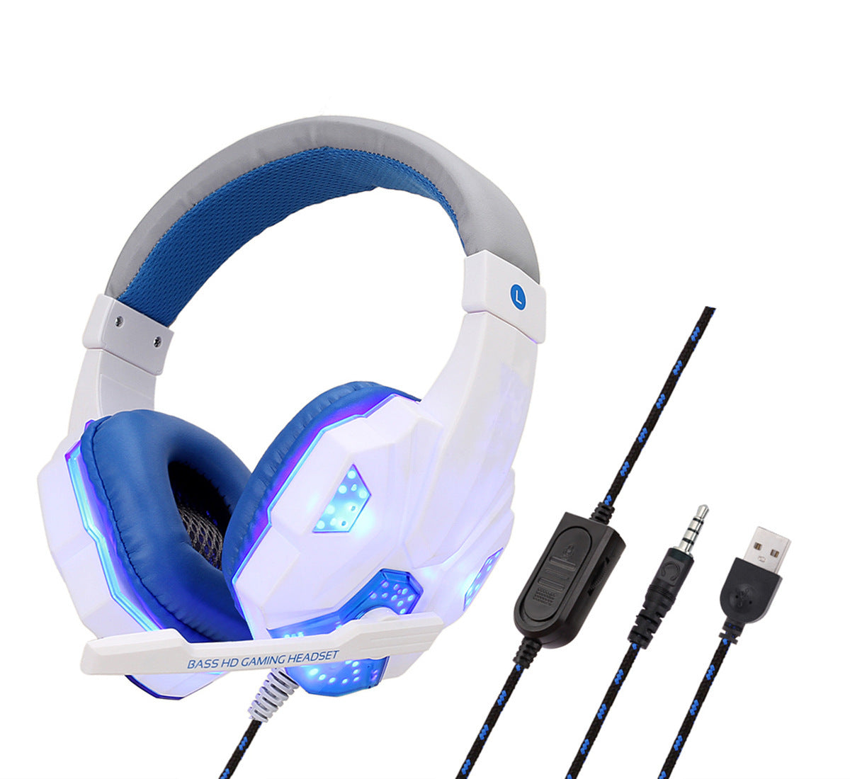 Casque Gaming Filaire Lumineux – Son Stéréo &amp; 7.1 – Micro Intégré