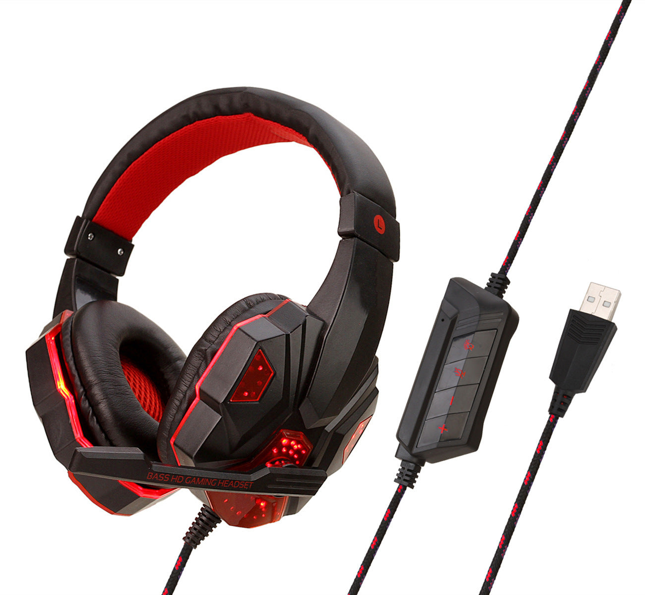 Casque Gaming Filaire Lumineux – Son Stéréo &amp; 7.1 – Micro Intégré