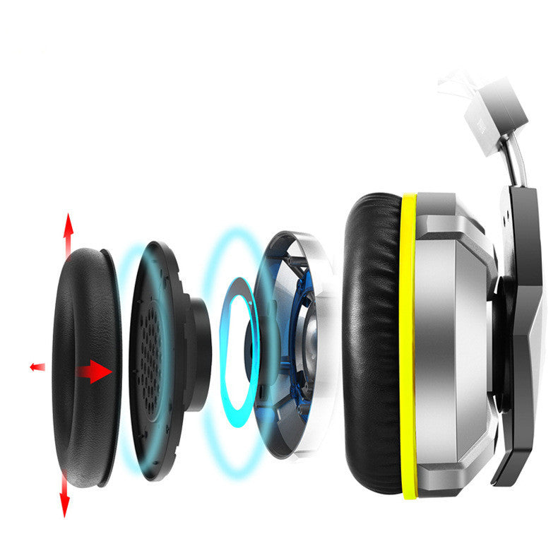 Casque gaming lumineux avec arceau