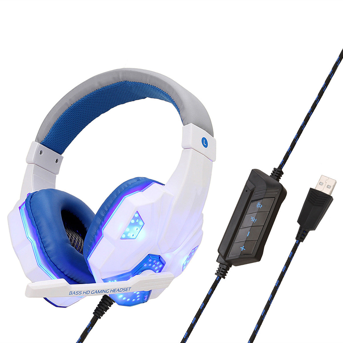 Casque Gaming Filaire Lumineux – Son Stéréo &amp; 7.1 – Micro Intégré