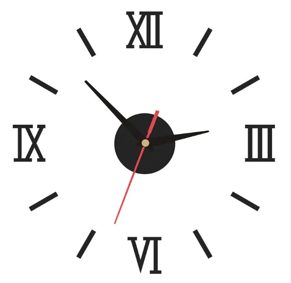 Horloge murale miroir en acrylique au design créatif