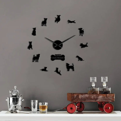 Horloge 3D en miroir acrylique