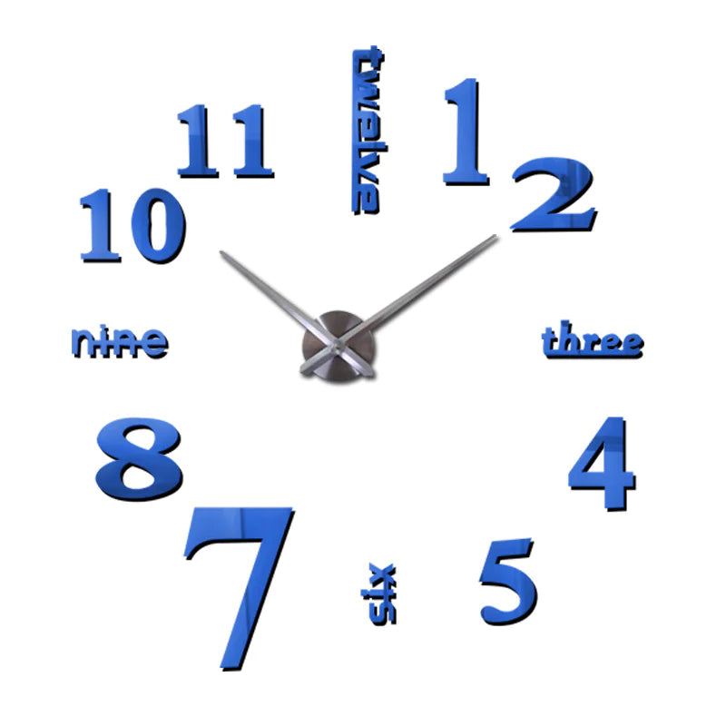 Horloge murale miroir en acrylique au design créatif