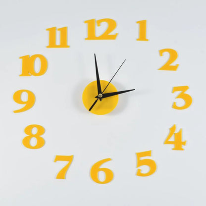 Horloge murale miroir en acrylique au design créatif