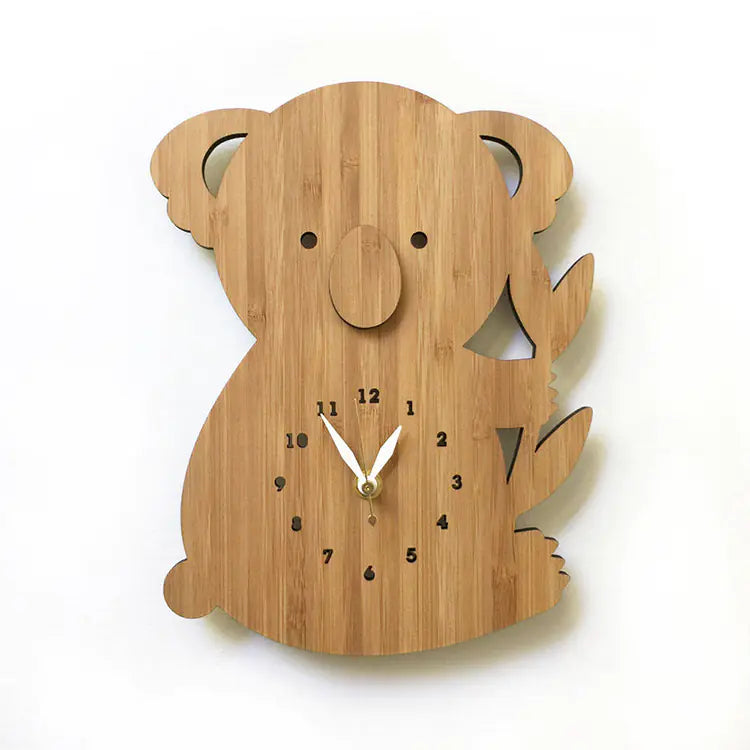 Horloge murale Koala en bambou