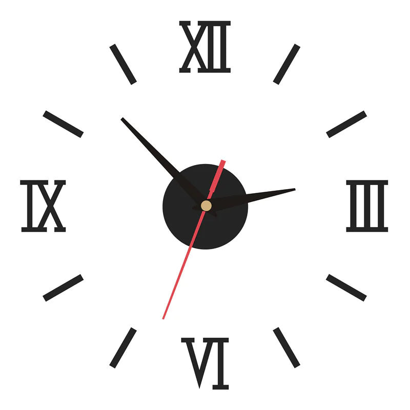 Horloge murale miroir en acrylique au design créatif