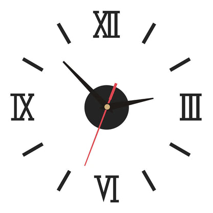 Horloge murale miroir en acrylique au design créatif