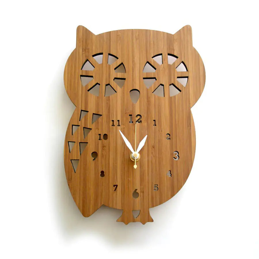 Horloge murale Hibou – Décoration animalière