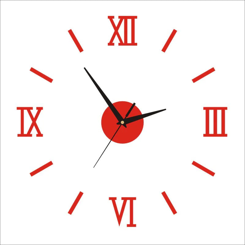 Horloge murale miroir en acrylique au design créatif