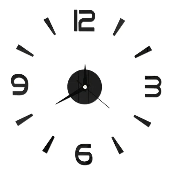 Horloge murale miroir en acrylique au design créatif