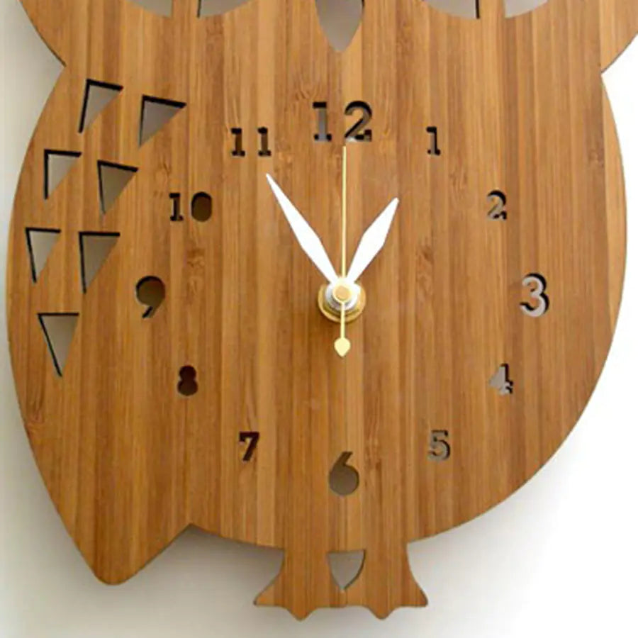 Horloge murale Hibou – Décoration animalière