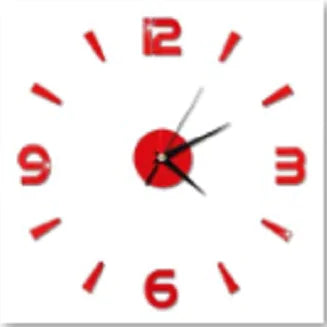 Horloge murale miroir en acrylique au design créatif