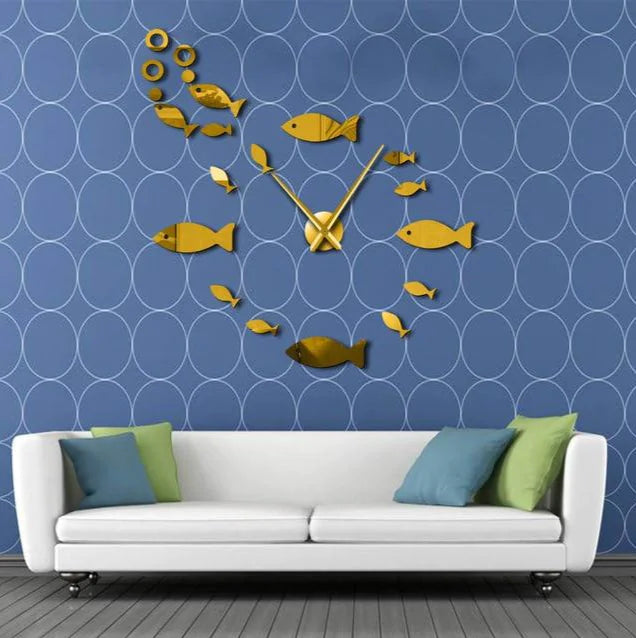 Horloge murale Poisson – Décoration minimaliste