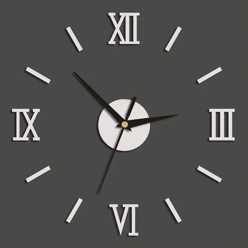 Horloge murale miroir en acrylique au design créatif